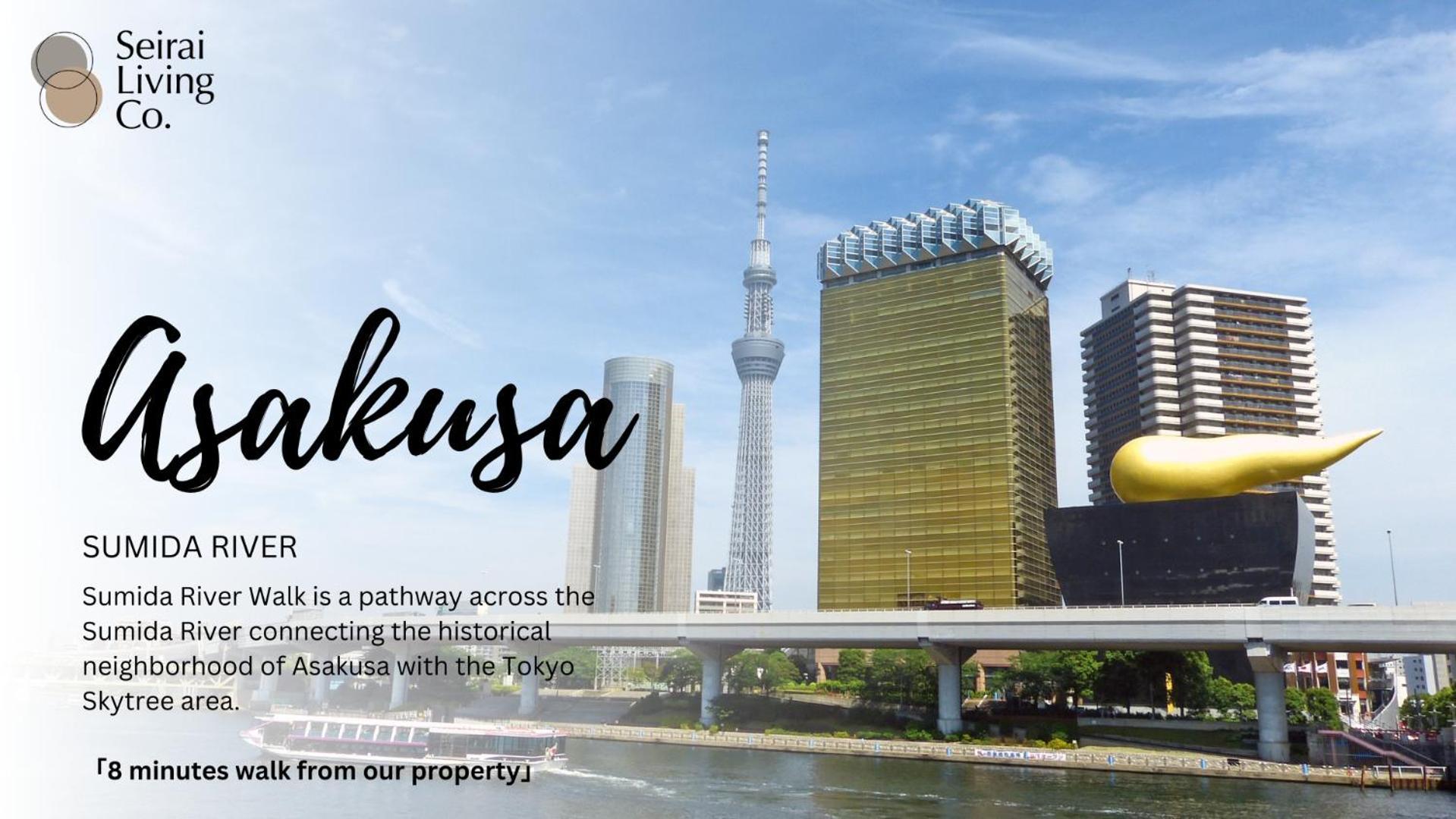 Seirai Asakusa Vacation Rental - 3 Minutes From Station طوكيو المظهر الخارجي الصورة